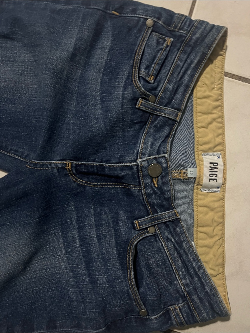 PAIGE “Jimmy Jimmy Crop” Boyfriend Jeans in Rebecca Wash size 25 Jeans